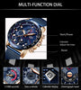 2019 New LIGE Blue Casual Mesh Belt Fashion Quartz Gold Watch Mens Watches Top Brand Luxury Waterproof Clock Relogio Masculino