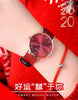 Luxury Watch Women 2020 New Fashion Red Leather Strap Wrist Watch Ladies Dress Quartz Clock Waterproof Arabic Relogio Feminino