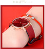 Luxury Watch Women 2020 New Fashion Red Leather Strap Wrist Watch Ladies Dress Quartz Clock Waterproof Arabic Relogio Feminino