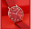 Luxury Watch Women 2020 New Fashion Red Leather Strap Wrist Watch Ladies Dress Quartz Clock Waterproof Arabic Relogio Feminino