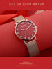 Luxury Watch Women 2020 New Fashion Red Leather Strap Wrist Watch Ladies Dress Quartz Clock Waterproof Arabic Relogio Feminino