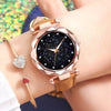 Fashion Top Brand Luxury Starry Sky Women Wrist Watches Leather Quartz Clock Modern Wristwatch Women Orologio Donna