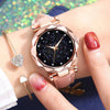 Fashion Top Brand Luxury Starry Sky Women Wrist Watches Leather Quartz Clock Modern Wristwatch Women Orologio Donna