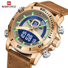 NAVIFORCE Men Sports Watches Military Luminous Digital Quartz Wristwatch Male Luxury Gold 30M Waterproof Clock Relogio Masculino