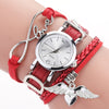 Duoya Brand Watches For Women Luxury Silver Heart Pendant Leather Belt Quartz Clock Ladies Wrist Watch 2019 Zegarek Damski