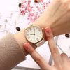 Top Fashion Style Luxury Women Leather Band Analog Quartz Wrist Watch Golden Ladies Watch Women Dress Reloj Mujer Black Clock