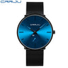 CRRJU Fashion Mens Watches Top Brand Luxury Quartz Watch Men Casual Slim Mesh Steel Waterproof Sport Watch Relogio Masculino