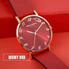 Luxury Watch Women 2020 New Fashion Red Leather Strap Wrist Watch Ladies Dress Quartz Clock Waterproof Arabic Relogio Feminino